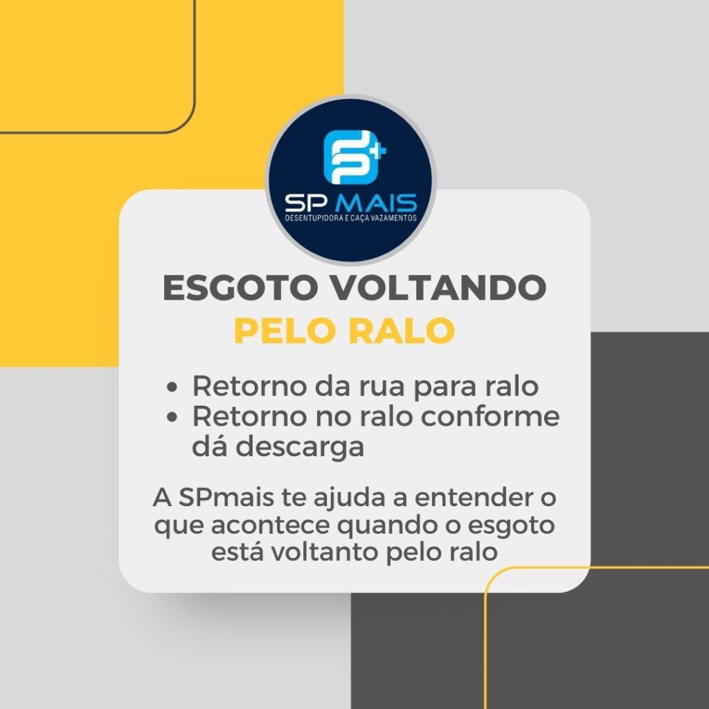 Esgoto voltando pelo ralo: descubra o que fazer.