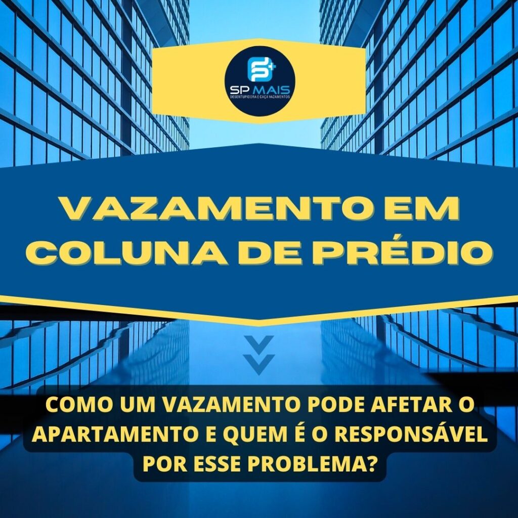 Vazamento em coluna do prédio.