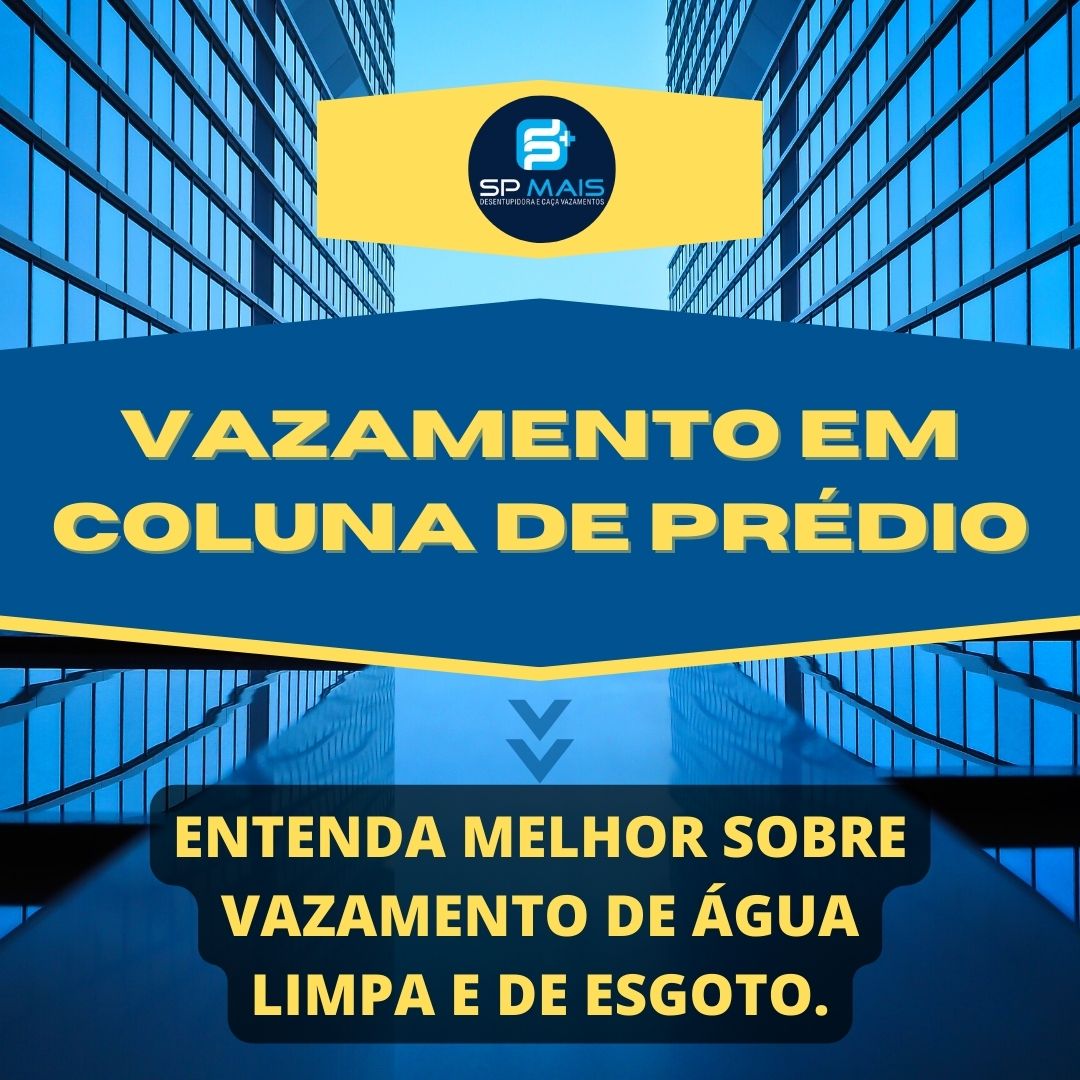 Vazamento na coluna do prédio.