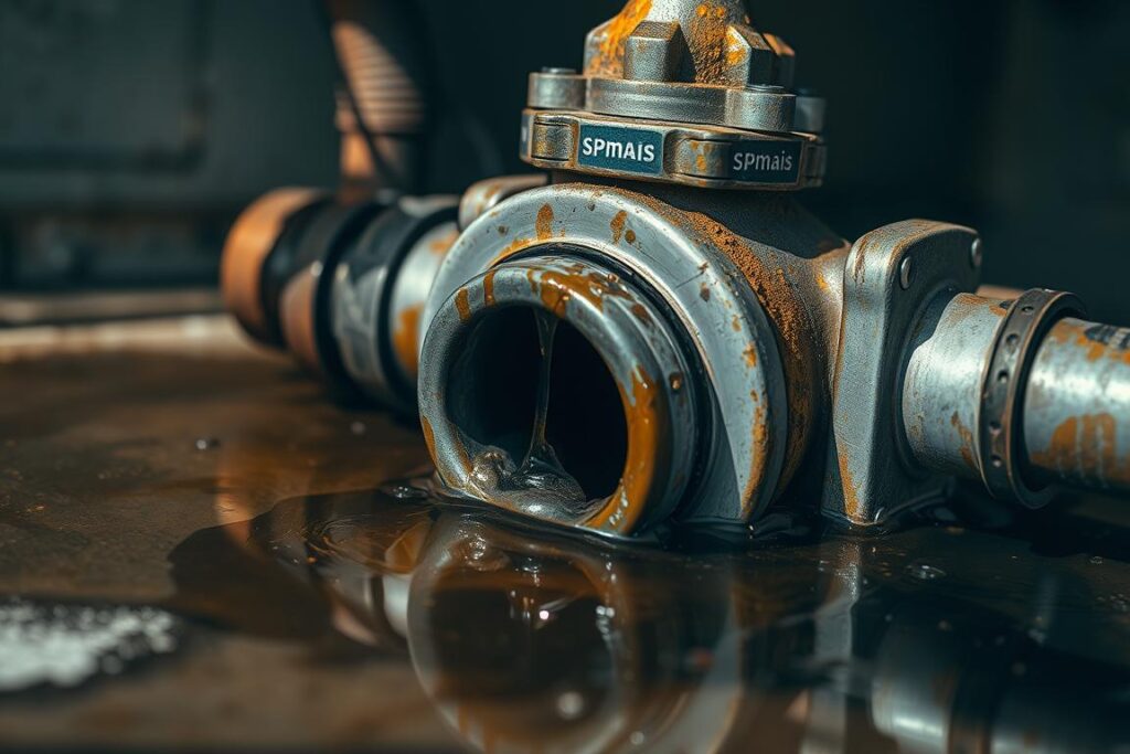 vazamento em caixa de gordura