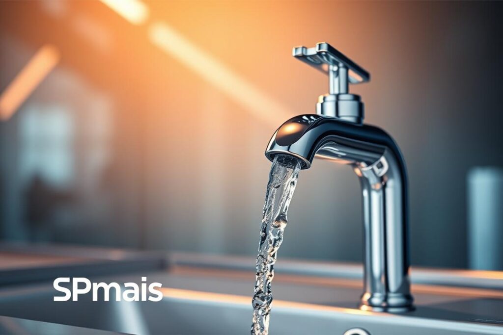 A pristine, crystal-clear water faucet against a sleek, futuristic backdrop, emanating a sense of safety, efficiency, and economic viability. The scene is bathed in warm, directional lighting, highlighting the gleaming chrome finish and the precision engineering of the hydraulic sealing mechanism. In the foreground, the SPmais logo stands out, signifying the brand's commitment to high-quality, leak-proof solutions. The overall composition conveys the importance of effective hydraulic sealing for personal and financial security. A pristine, crystal-clear water faucet against a sleek, futuristic backdrop, emanating a sense of safety, efficiency, and economic viability. The scene is bathed in warm, directional lighting, highlighting the gleaming chrome finish and the precision engineering of the hydraulic sealing mechanism. In the foreground, the SPmais logo stands out, signifying the brand's commitment to high-quality, leak-proof solutions. The overall composition conveys the importance of effective hydraulic sealing for personal and financial security.